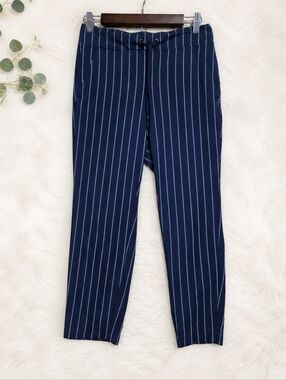 Athleta Navy Pinstripe Travel Jogger Pants Women's Size 4
